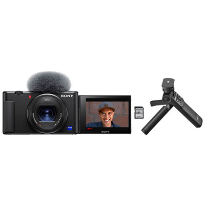 Appareil Photo Numérique De 20,1 Mpx Cyber-Shot Zv-1 De Sony Pour Vlogueurs Avec Zoom Optique 2,9X Et Accessoires