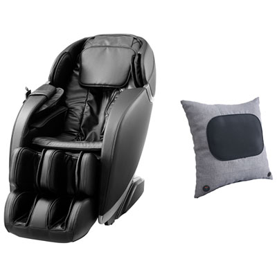 Image of Insignia 2D Zero Gravity Full Body Massage Chair with Massaging Pillow - Black/Silver Trim