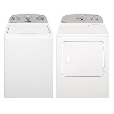 Whirlpool 4.5 Cu. Ft. High Efficiency Top Load Washer & Electric Dryer - White