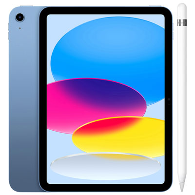 Apple iPad 10.9" 256GB with Wi-Fi 6 (10th Generation) with Apple Pencil - Blue/White