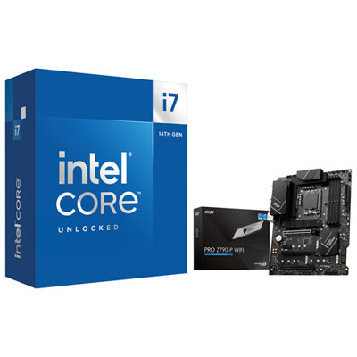 Image of Intel Core i7-14700K Processor & MSI PRO Z790-P WiFi 6E ATX LGA 1700 DDR5 Motherboard
