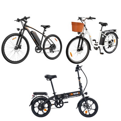 Image of Gyrocopters Brio Electric Mountain Bike & Moxie Electric City Bike & Foldable Electric Bike - Black/White