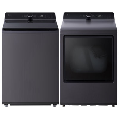 LG 6.1 Cu. Ft. High Efficiency Agitator Top Load Washer & 7.3 Cu. Ft. Rear Control Electric Dryer - Matte Black The sales rep really helped guide me to the best choice and I definitely do not regret