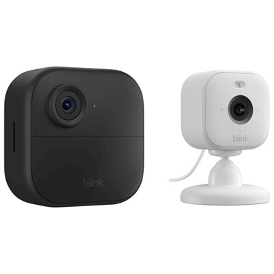 Système Avec Caméras De Surveillance Ip Hd Intégrale 1080P Outdoor 4 De Blink Avec Caméra Mini 2 De Blink - Noir/blanc