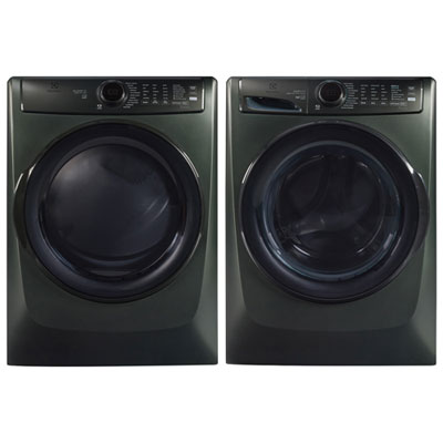 Sécheuse À Vapeur Au Gaz De 8,0 Pi³ Et Laveuse À Vapeur À Chargement Frontal De 5,2 Pi³ D'electrolux - Vert Alpin Love this washer!