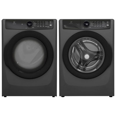 Laveuse À Vapeur Haute Efficacité 5,2 Pi³ Et Sécheuse À Gaz À Vapeur 8 Pi³ D'electrolux - Titane