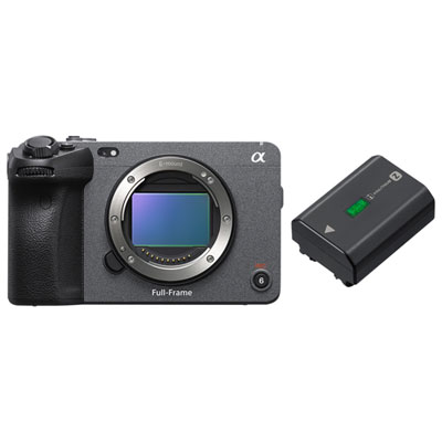 Sony Alpha FX3 Cinema Line Full-Frame Mirrorless Camera (Body) with Lithium-Ion Rechargeable Camera Battery