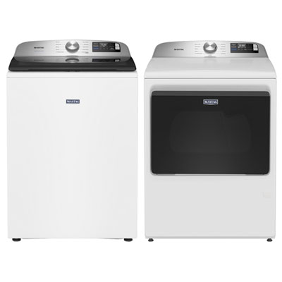Maytag 6.0 Cu. Ft. High Efficiency Top Load Washer & 7.4 Cu. Ft. Electric Dryer - White