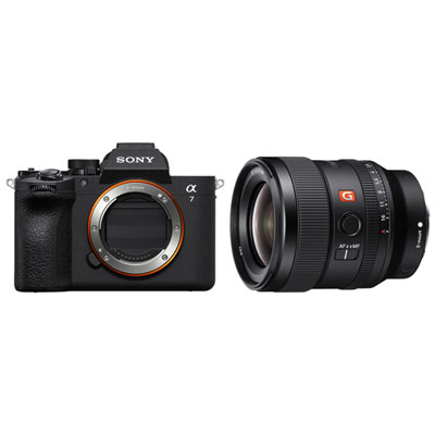 Appareil Photo Sans Miroir Plein Format Alpha 7 V De Sony Avec Objectif À Focale Fixe Grand-Angle Premium G Master À Monture E Fe 24 Mm F/1,4