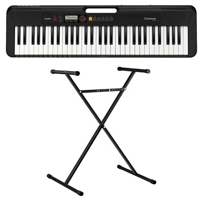 Casio CT-S200 61-Key Electric Keyboard with ARST Keyboard Stand - Black