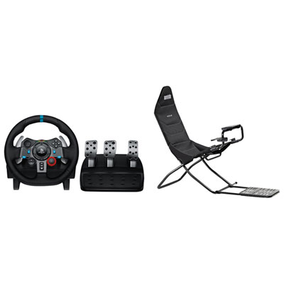Logitech G29 Driving Force Racing Wheel & Next Level Racing GT lite Air Foldable Simulator Cockpit