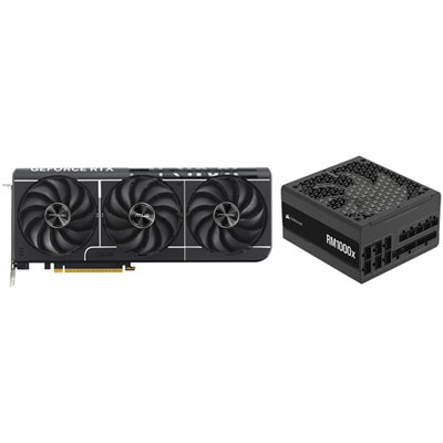 ASUS Prime NVIDIA GeForce RTX 5080 16GB Video Card & Corsair RMx 1000-Watt ATX Fully Modular Power Supply
