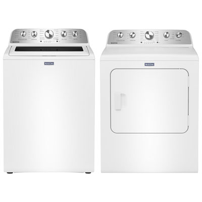 Maytag 5.4 Cu. Ft. (IEC) Top Load Washer & 7 Cu. Ft. Electric Dryer - White