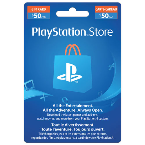 PlayStation Network $50 Prepaid Card - In-Store Only : PlayStation Network Cards - Best Buy Canada