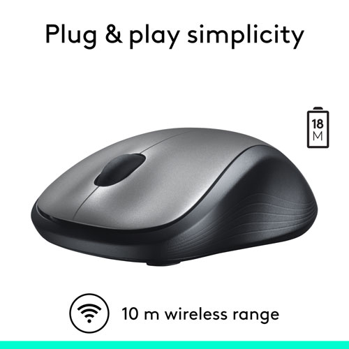 Souris ambidextre sans fil M310 de Logitech - Argenté