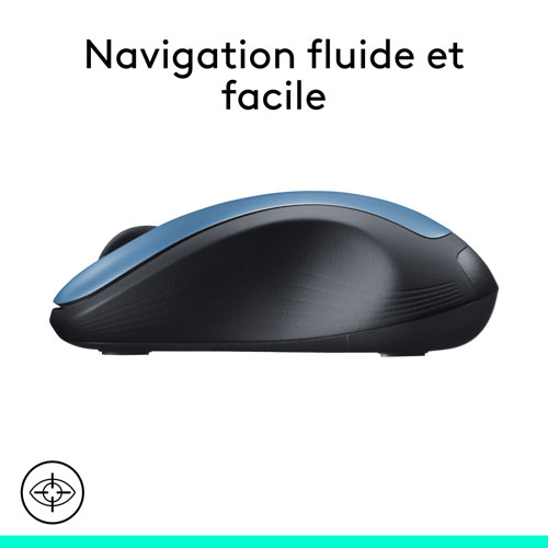 Souris ambidextre sans fil M310 de Logitech - Bleu paon