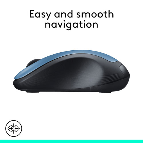 Souris ambidextre sans fil M310 de Logitech - Bleu paon