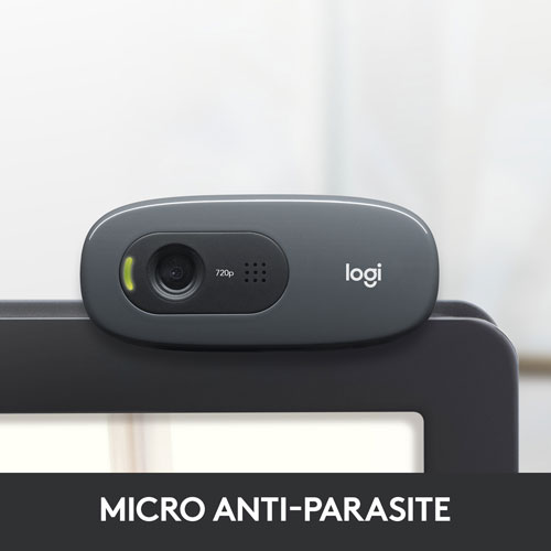 Caméra Web HD 720p C270 de Logitech avec microphones à réduction du bruit - Noir