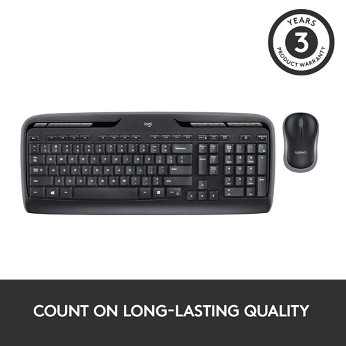 Ensemble avec clavier et souris sans fil MK320 de Logitech