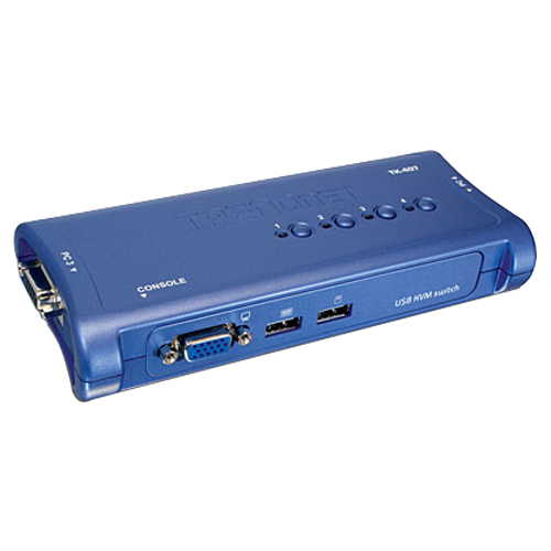 Ensemble de commutateur KVM USB à 4 ports de TRENDnet avec câbles