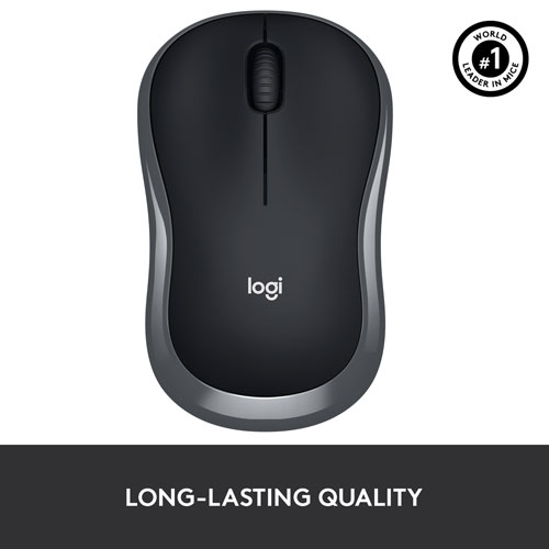 Logitech M185 Wireless Optical Mouse - Grey
