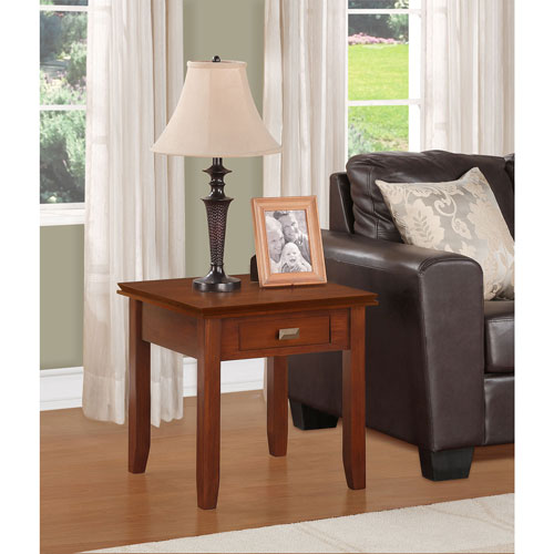 Artisan Rectangular End Table with Storage Drawer - Light ...
