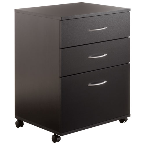 essentials contemporary 3-drawer mobile file cabinet : filing