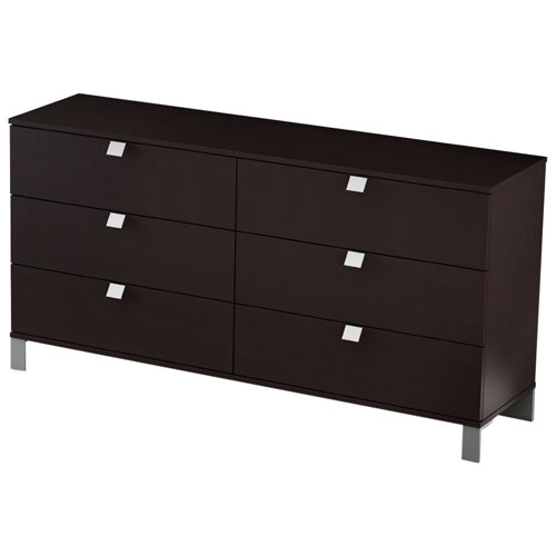 Cakao Contemporary 6 Drawer Dresser Chocolate Brown Best Buy
