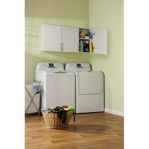 Armoire pour lave-linge & sèche-linge & Espace de rangement  supplémentaire - Mur de placard - L : 127 cm