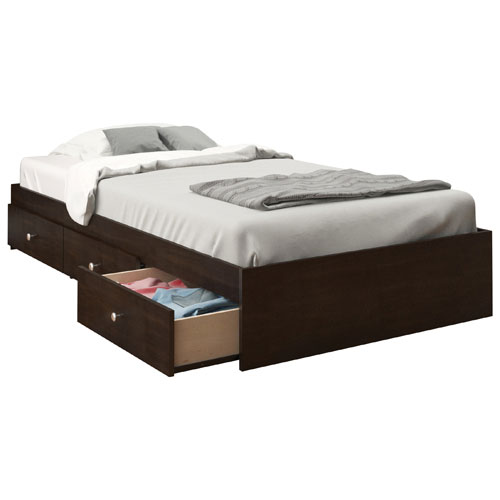 Pocono Contemporary Storage Bed - Twin - Espresso : Beds ...