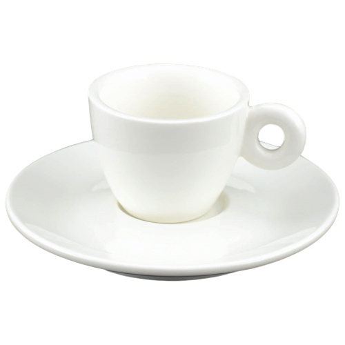 Tasse à espresso de 83 ml et soucoupe de la collection White Tie de Tannex - Ensemble de 4