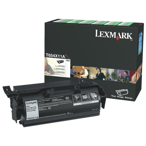 Cartouche de poudre d'encre noire T654X11A de Lexmark