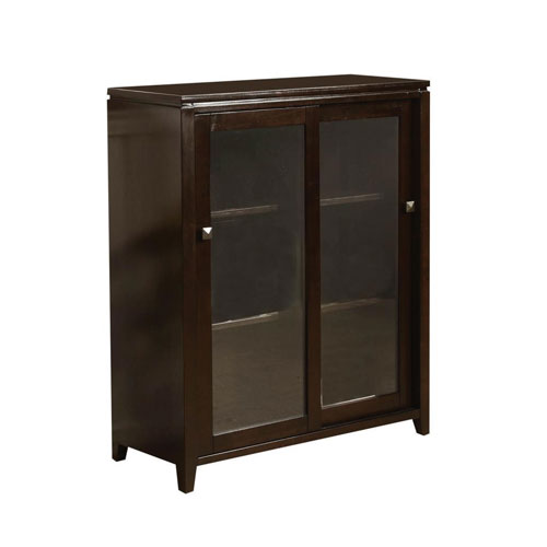 Simpli Home Cosmopolitan Storage Media Cabinet Buffet Int