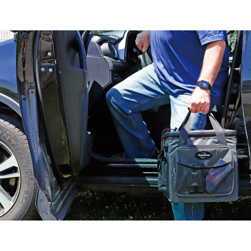 Koolatron 12V Electric Cooler Bag 13L (14 Qt) Collapsible - Grey/Black