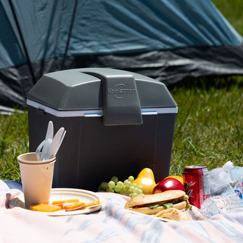 Koolatron 12V Electric Cooler/Warmer 9L (9.8 Qt) Adjustable Strap - Grey