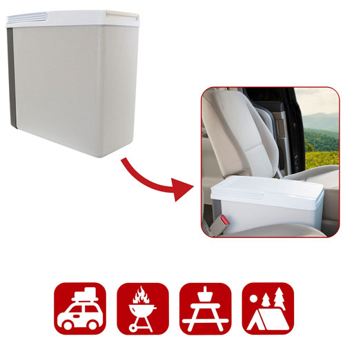 Koolatron 12V Electric Cooler/Warmer 17L Slim Design - Grey