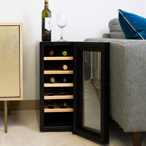 Koolatron 12-Bottle Deluxe Freestanding Wine Cooler / Wine Fridge