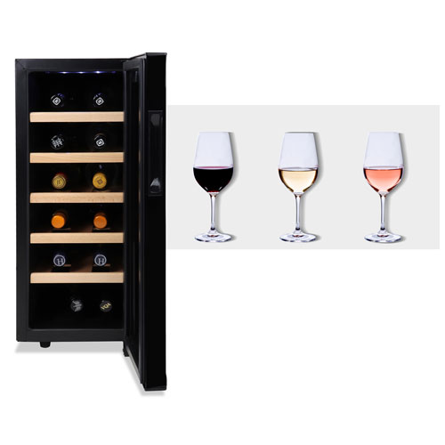 Koolatron 12-Bottle Deluxe Freestanding Wine Cooler / Wine Fridge