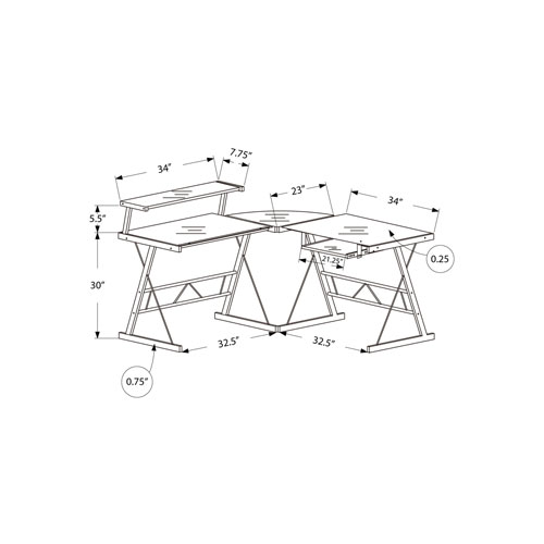 Glass Computer Desk