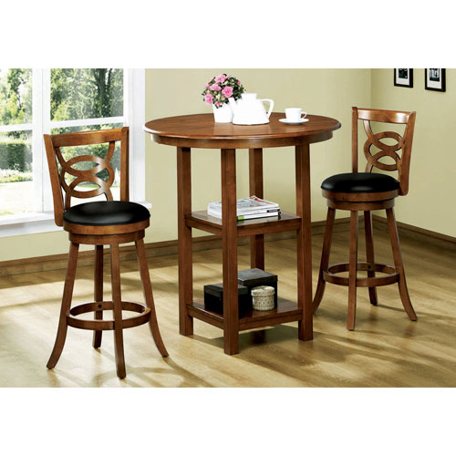 Contemporary Barstool - Set of 2 - Dark Oak