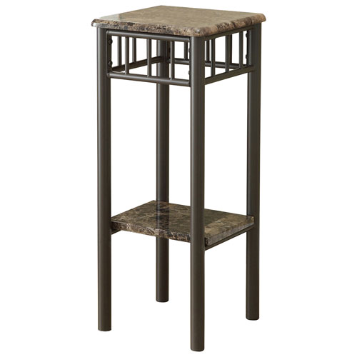 Support pour plante en métal - Noir - Argenté