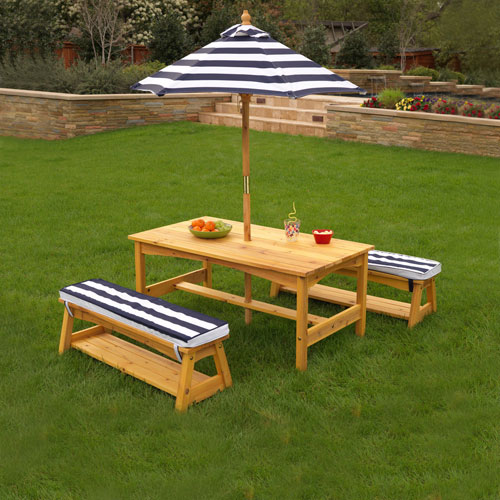 KidKraft Outdoor Table and Bench Set - 3-8 Years