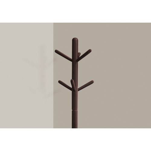 Monarch Solid Wood Coat Rack - Cappuccino
