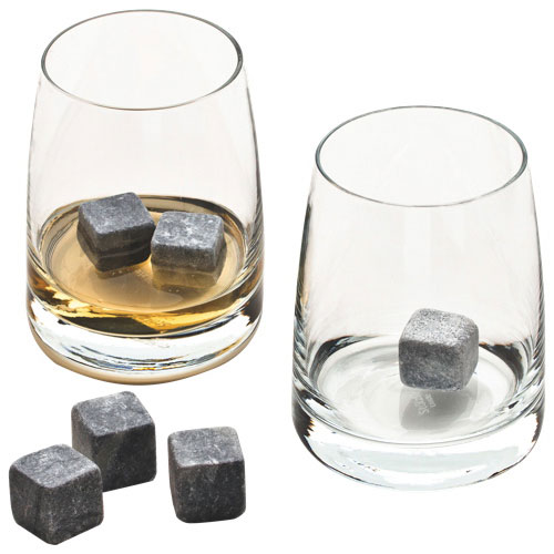 Tandem Whiskey Tumblers with Whiskey Stones - Set of 2