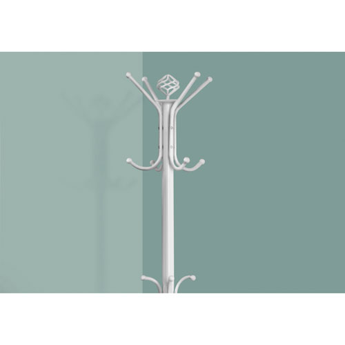 Portemanteau en métal de 70 po de Monarch - Blanc