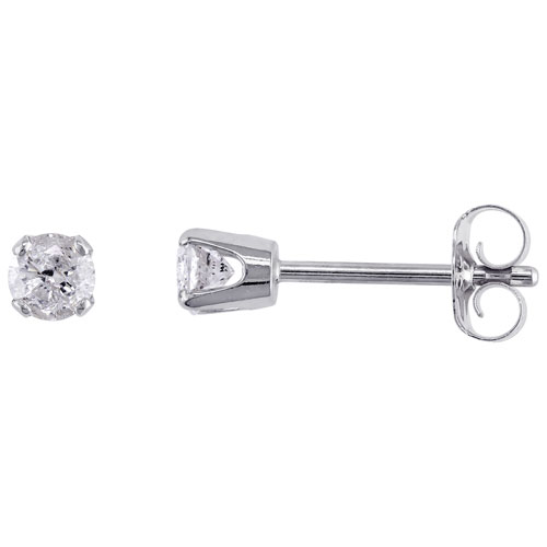 Stud Earrings in 14K White Gold with 0.25ctw Round Diamonds