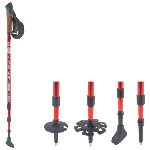 World Famous Rockwater Nordic Walking Pole - 60 cm to 130 cm - Red