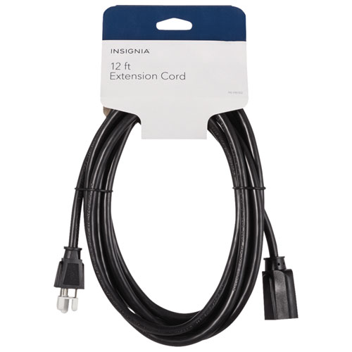 Rallonge de cordon d'alimentation de 12 pi d'Insignia - Noir - Exclusivité Best Buy