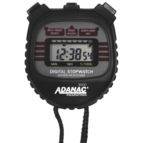 Marathon Adanac 3000 Digital Stopwatch - Black