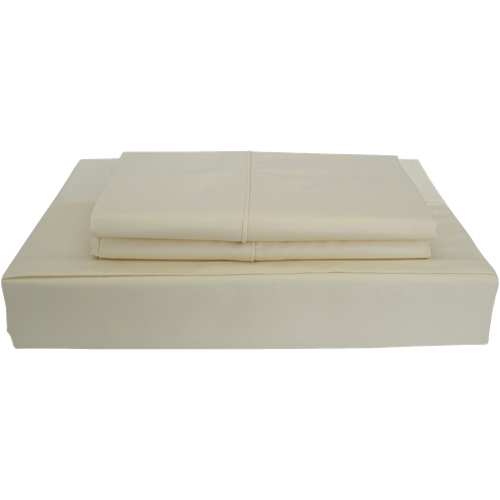 Maholi Bamboo Solid Collection 310 Thread Count Rayon Sheet Set - Single/Twin - Beige